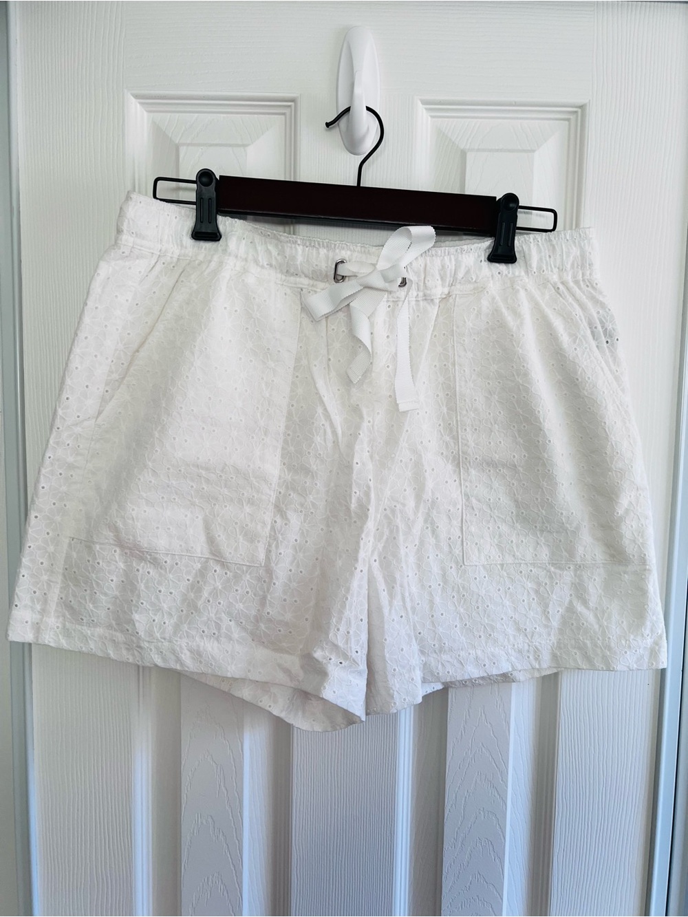 Sanctuary White Eyelet Cotton Pull On Shorts XL Lined Summer Beach Boho Casual - Picture 12 of 12